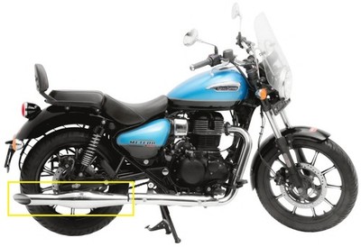 Rumbler Ace Exhaust (Gloss) (Silver) Fit for Royal Enfield METEOR 350
