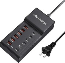 Multi USB Charger USB C Charging Station Block 50W 12 Ports Multiple USB C......