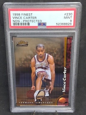 PSA 9 Vince Carter RC 1998-99 Topps Finest HOF Rookie #230