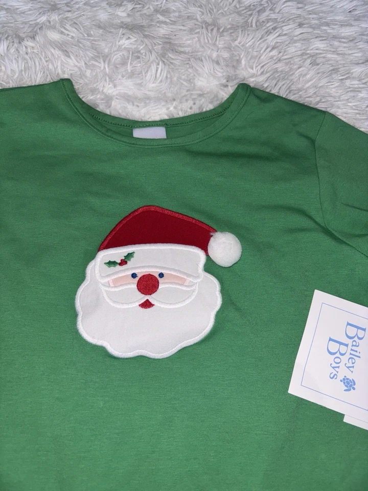 The Bailey Boys girls sz. 10 green Santa design dress. New w/tags. Adorable - Image 2 of 4