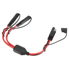 SAE Y Splitter Cable 12AWG Extension Cord 1 to 2 SAE Connector 0.8 ft with Caps