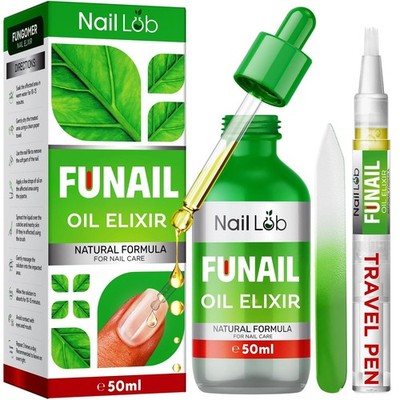 NAIL LAB Premium Fu Nagel Elixier für Zehennägel Extra 1 ml (1er Pack), schwarz 