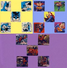 15 Superhero Assorted Large Stickers - Batman, Spider-Man, Superman - Rewards