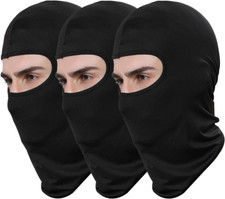 Pack of 3 Ski Mask Bandana Face Hat for Outdoor Airsoft Motorcycle Hood Helmet B