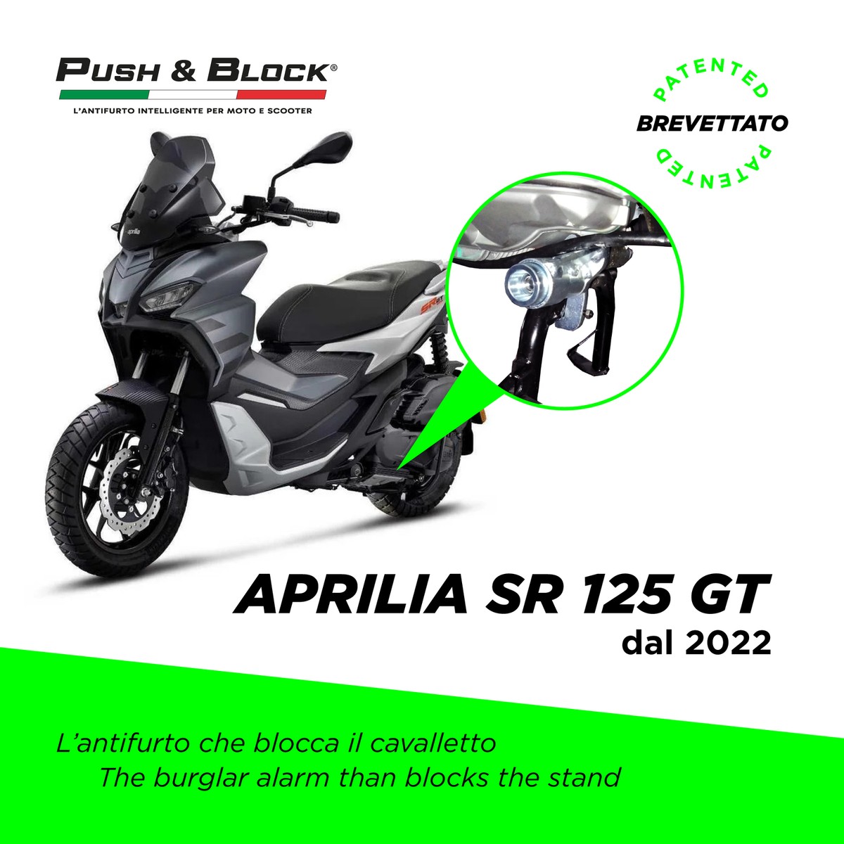 Antifurto Per Moto Piaggio Medley 125 - EasyBlock, Blocco Ruota Posteriore, Made In Italy - Foto 6