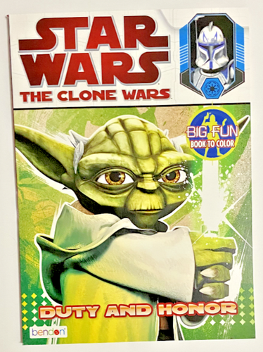 Star Wars The Clone Wars DUTY AND HONOR 2010 Big Fun Book To Color - Picture 1 of 1