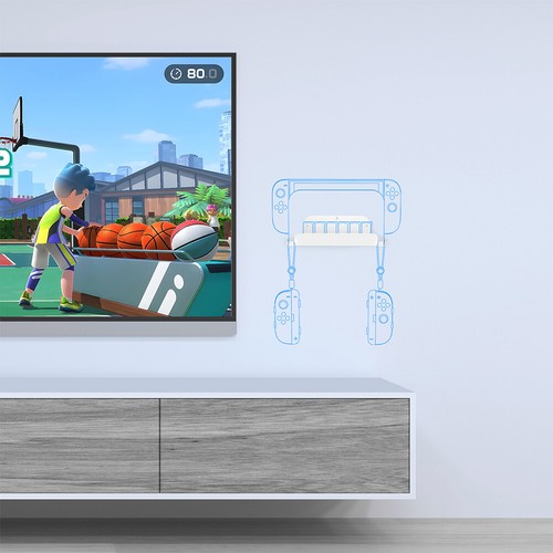 Wall Mount Host Stand for Switch 2 W/ Controller Hook for Switch for Switch OLED - Picture 5 of 18