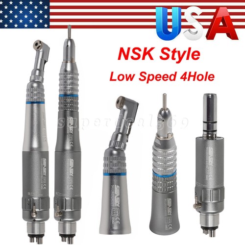 Dental Low Slow Speed Handpiece Contra Angle Straight Air Motor 4 Holes NEW - Picture 7 of 88