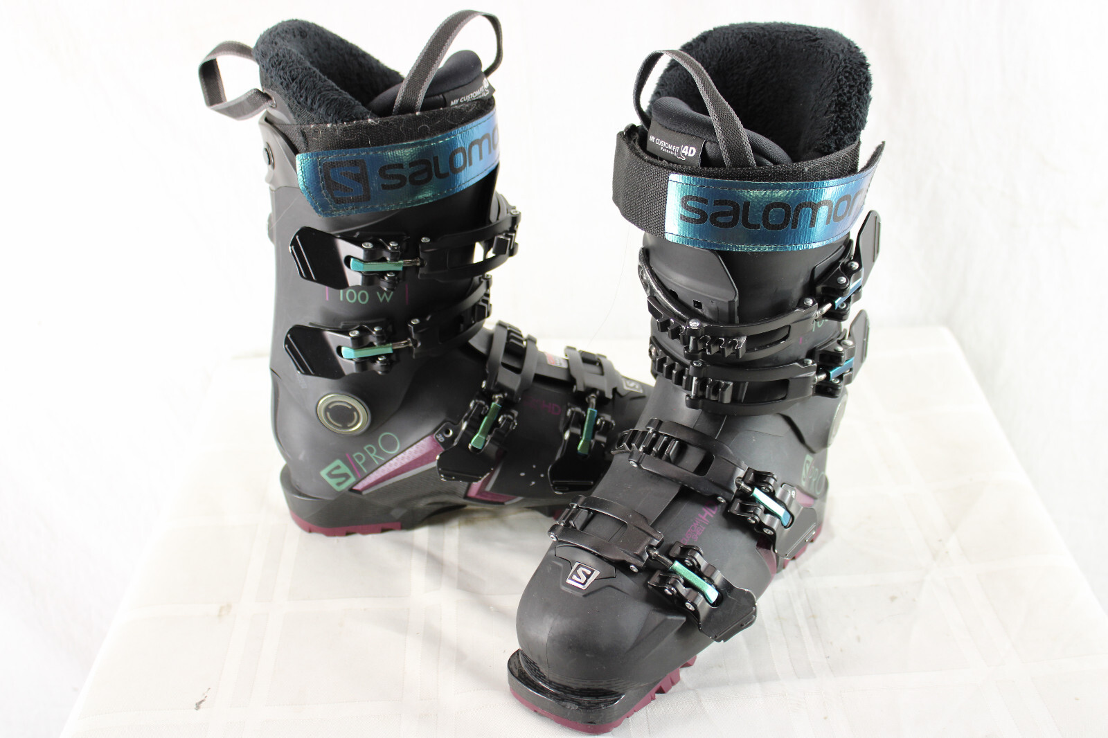 SALOMON Scarponi da sci Salomom S Pro 100 GW usati da donna taglia 23 #089895