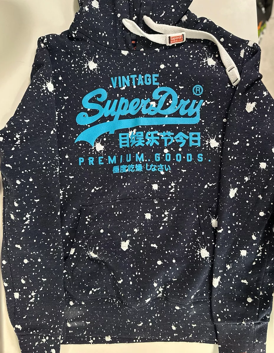 Superdry splatter hoodie clearance
