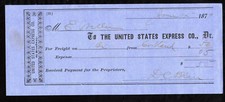 7A683 - 1879 THE UNTED STATES EXSPRESS CO.