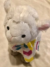 Animal Adventure White Llama Bow Plush Stuffed Animal