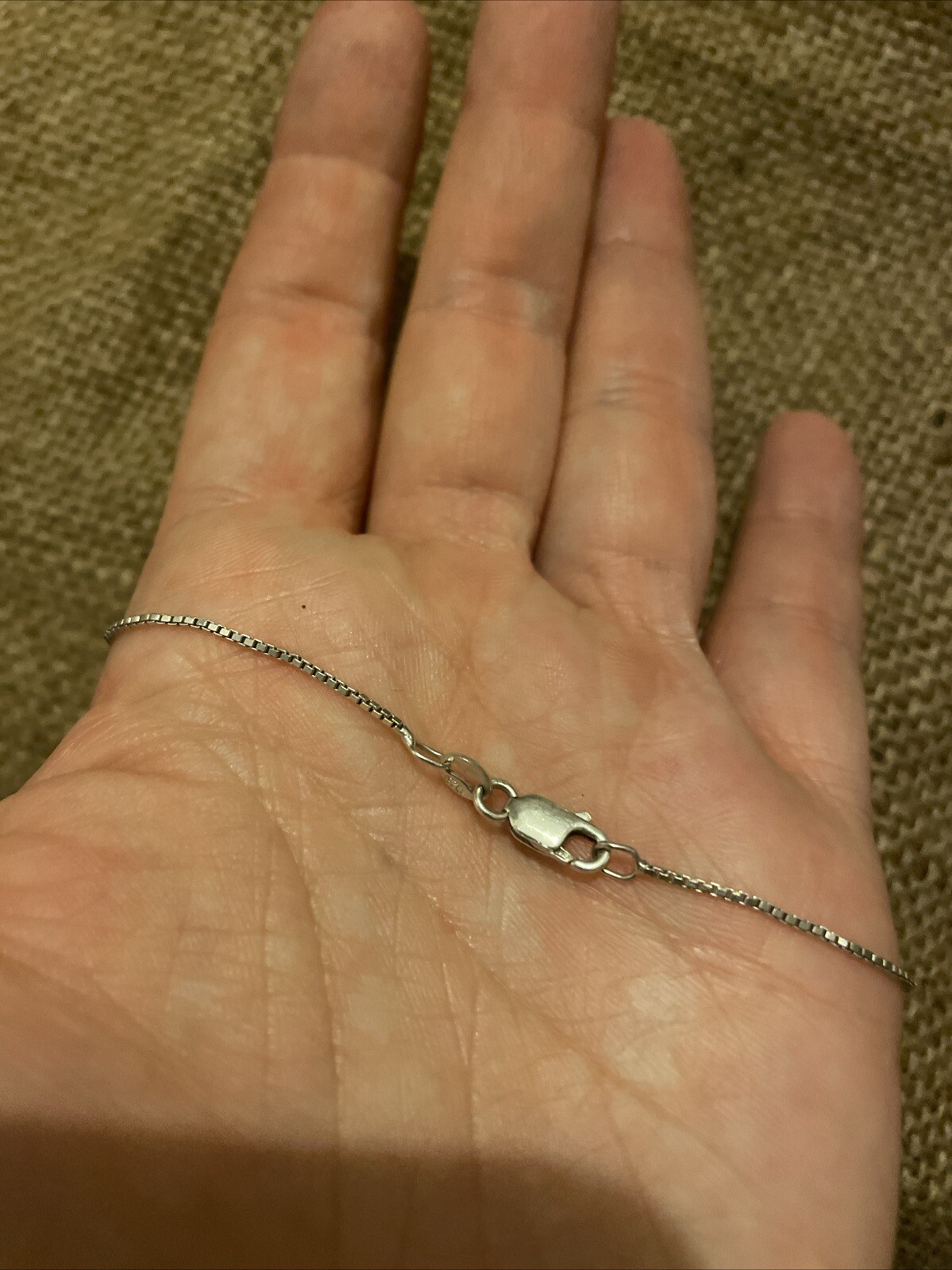 F. Solid Sterling Silver 925 Square Link Chain NE… - image 5