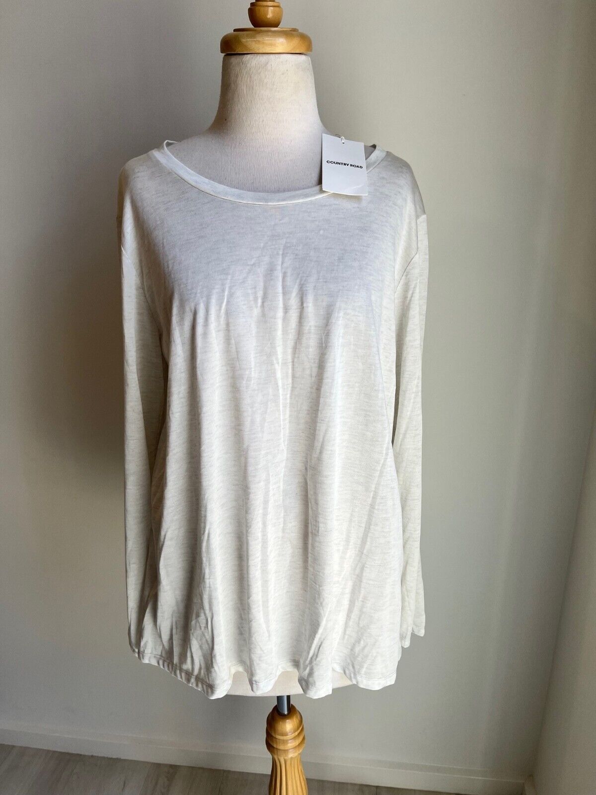 Country Road Ladies Grey Long Sleeve Casual Top Size XL New w Tags RRP $70