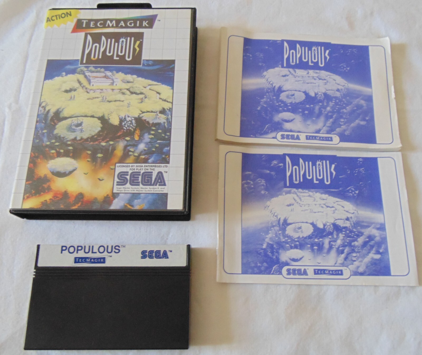 populous authentique version originale sega master system complet
