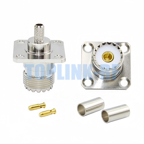 PL259 SO239 M SL16 UHF Pannello Paratia Femmina Ad Angolo Retto Morsetto Da 90 Gradi Saldatura RG58 RG142 RG223 RG400 LMR195 Cavo Connettore RF