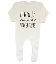 Daddy's Mini Valentine Boys Girls Baby Grow Sleepsuit