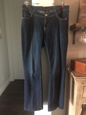 South Pole Size 16 Dark Wash Mid-Rise Straight Leg Embroidered Back Pockets