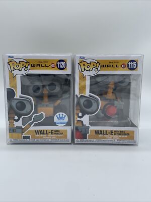 Funko Pop Wall-E W/ Fire Extinguisher 1115 & Wall-E W/ Hubcap 1120 New In Box