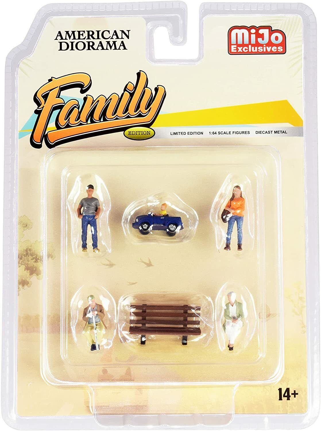  Family Edition Set of 6 (5 Figurines 1 Accessory) 1/64 American Diorama 76473