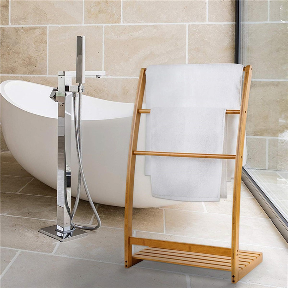 Bathroom Towel Stand Free Standing Towel Rail Rack for Hand Towel