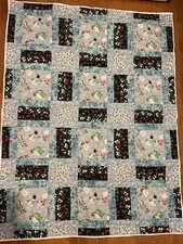 Handmade Snowman Quilt - Throw Size - 100 Cotton - New