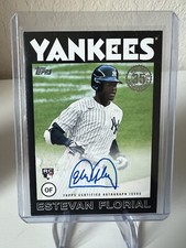 2021 Topps Series Baseball Autographs Black #86B-EF Estevan Florial /199 (AU,RC)