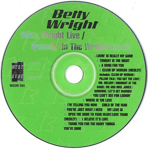 Soul CD Betty Wright Betty Wright Live / Travelin' In The Wright Circle CD - Picture 3 of 3