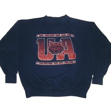 Arizona Wildcats Vintage Sweatshirt Mens size Large Blue Pullover NCAA Crewneck