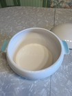Vintage MCM Limoges Lidded Bowl Triumph USA Cotillion Blue — photo 3