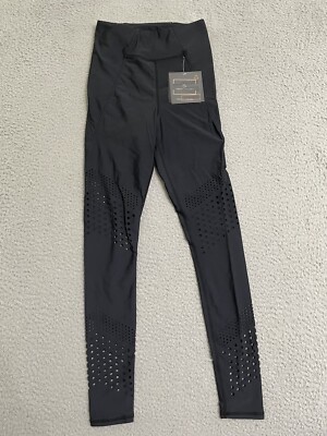 Threads 4 Thought Black Performance Leggings Ventilated Womens XS Mid Rise