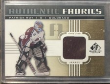Patrick Roy  2011-12 SP Game Used Authentic Fabrics Jersey SP Avalanche
