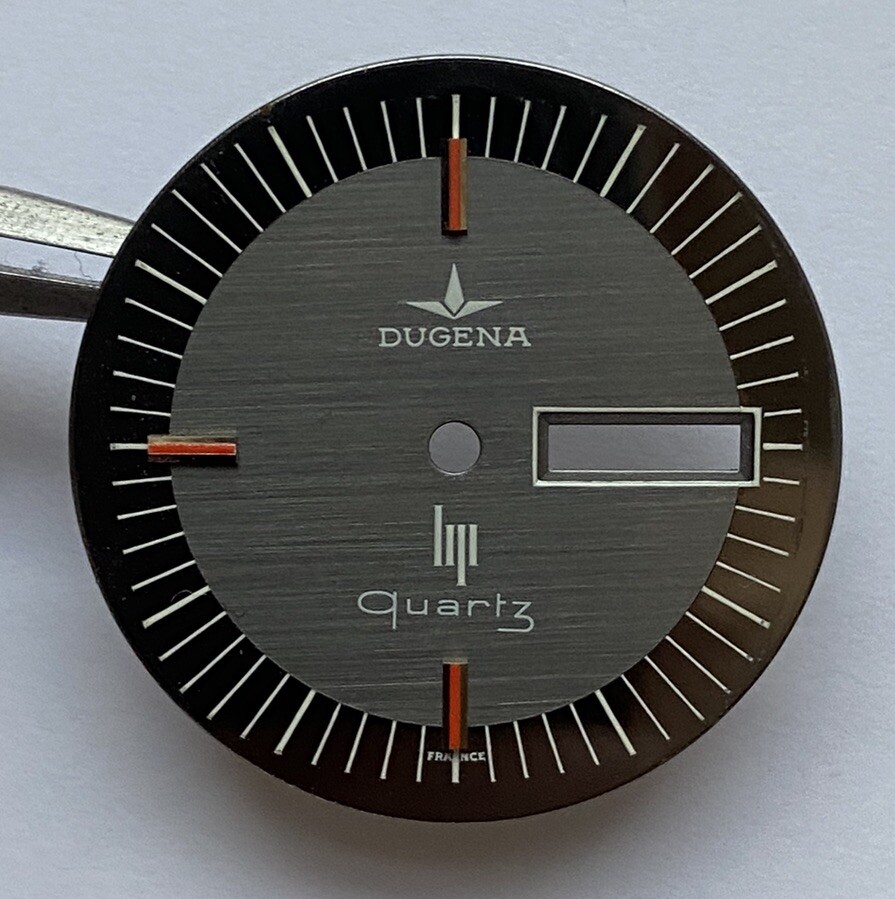 Cadran de montre Lip Dugena pour restaurer un boitier quartz 31 mm vintage 1970 R033