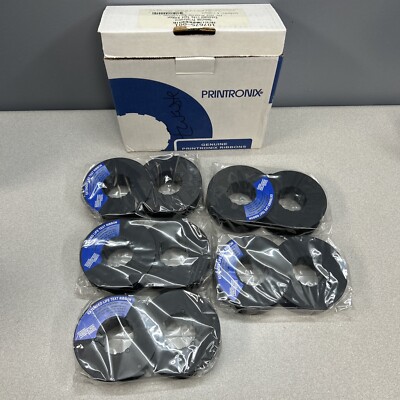 Genuine Lot of 5 Printronix 107675-001 Black Ribbon Cartridges P5000 BNIB