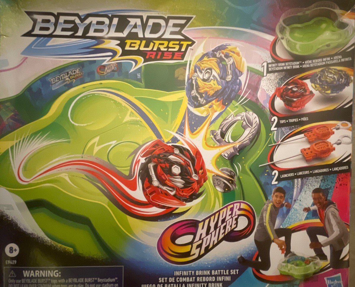 Beyblade Burst Rise Hypersphere Infinity Brink Battle Set & 2 Tops (New In  Box)