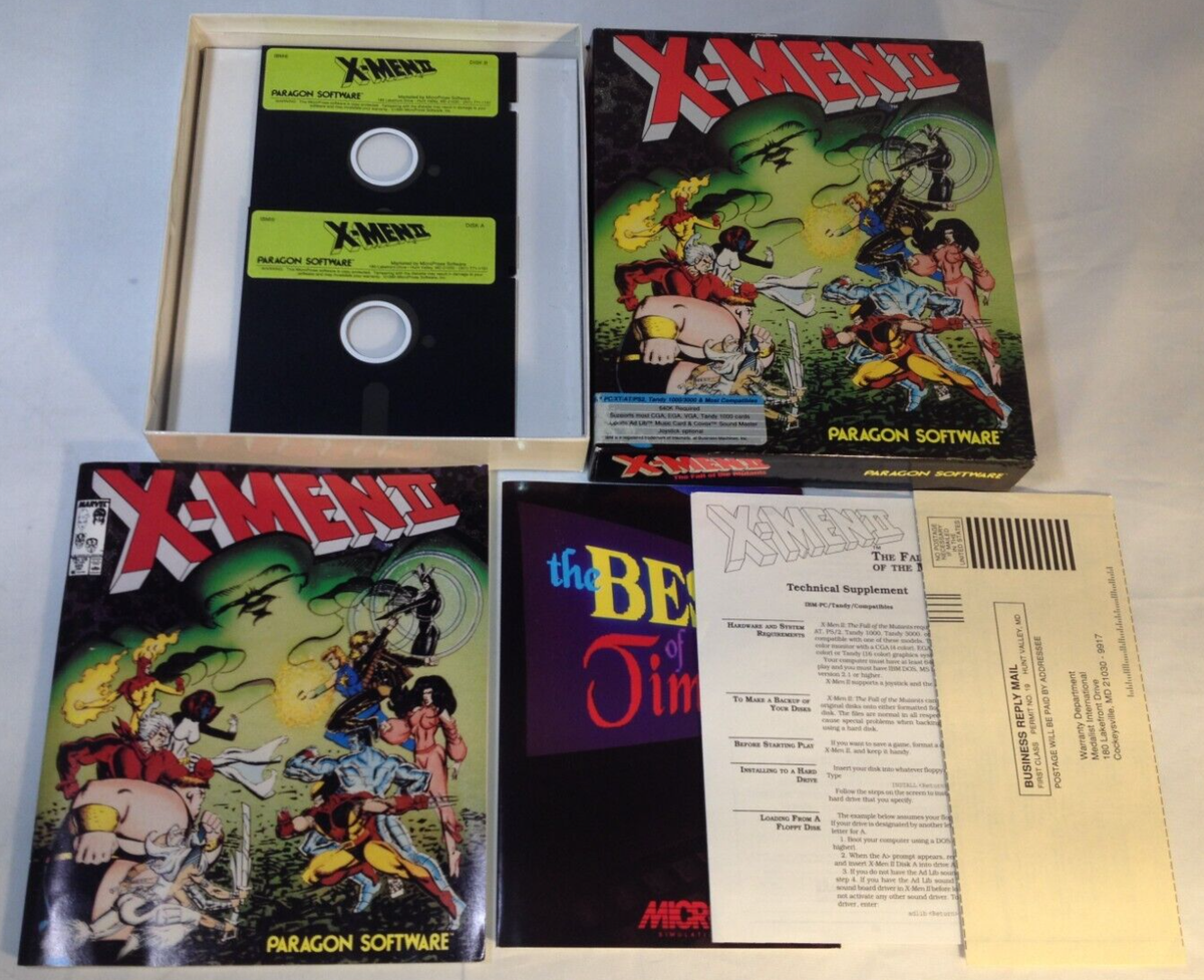 X-Men II The Fall of the Mutants PC Game Big Box 3.5'' Floppy