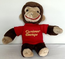 VTG Gund Curious George Plush Stuffed Monkey 14'' 1992 Collectible Red Shirt