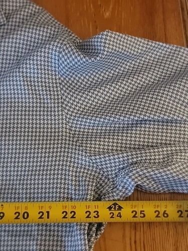 Egara Men Dress Shirt Blue White Check Sz XL Slim Fit Long Sleeve 100% Cotton - Picture 6 of 6
