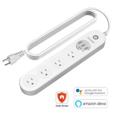 XODO WiFi Smart Power Strip 4 Outlet 3 USB Charging Ports Surge Protector, Alexa