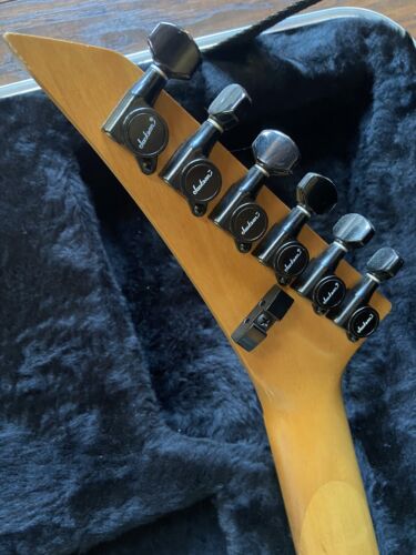 1989 Jackson Strat USA White w/Black Stripes Maple Neck Single Hum Floyd Rose - Picture 6 of 11