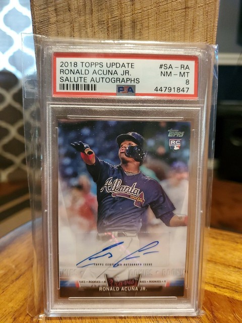 2018 Topps Update Salute Autograph Ronald Acuna Jr PSA Graded 