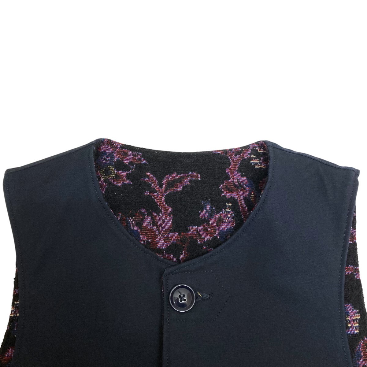 【engineerd garment】 over vest reversible Engineered Garments Over Vest Cotton Herringbone Twill Brown