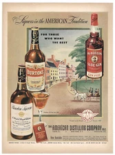 Old Mr Boston Sloe Gin Print Ad Vintage Ad Burtons Whiskey Bourbon Supreme1943
