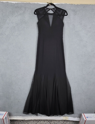 NW NIGHTWAY Women’s Size Black Mesh cut out mermaid Gown Dress
