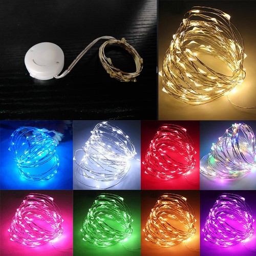 Waterproof LED Copper Wire Light String Battery Operated 1M 2M Fairy Light ST815 - Picture 1 of 15