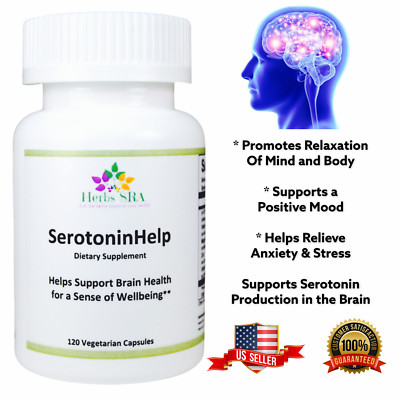 5-HTP 120 Caps Natural Neurotransmitter Support, Brain Nutrients, Happy Hormone