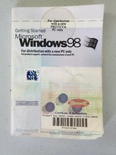 VINTAGE MICROSOFT WINDOWS 98 MANUAL WITH PRODUCT KEY- CD NOT INCLUDED 