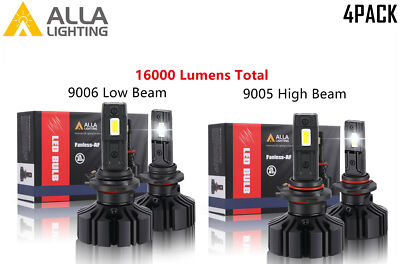 Alla Lighting LED High Low Beam Headlight Bulb Light Kit for NISSAN, Xenon White