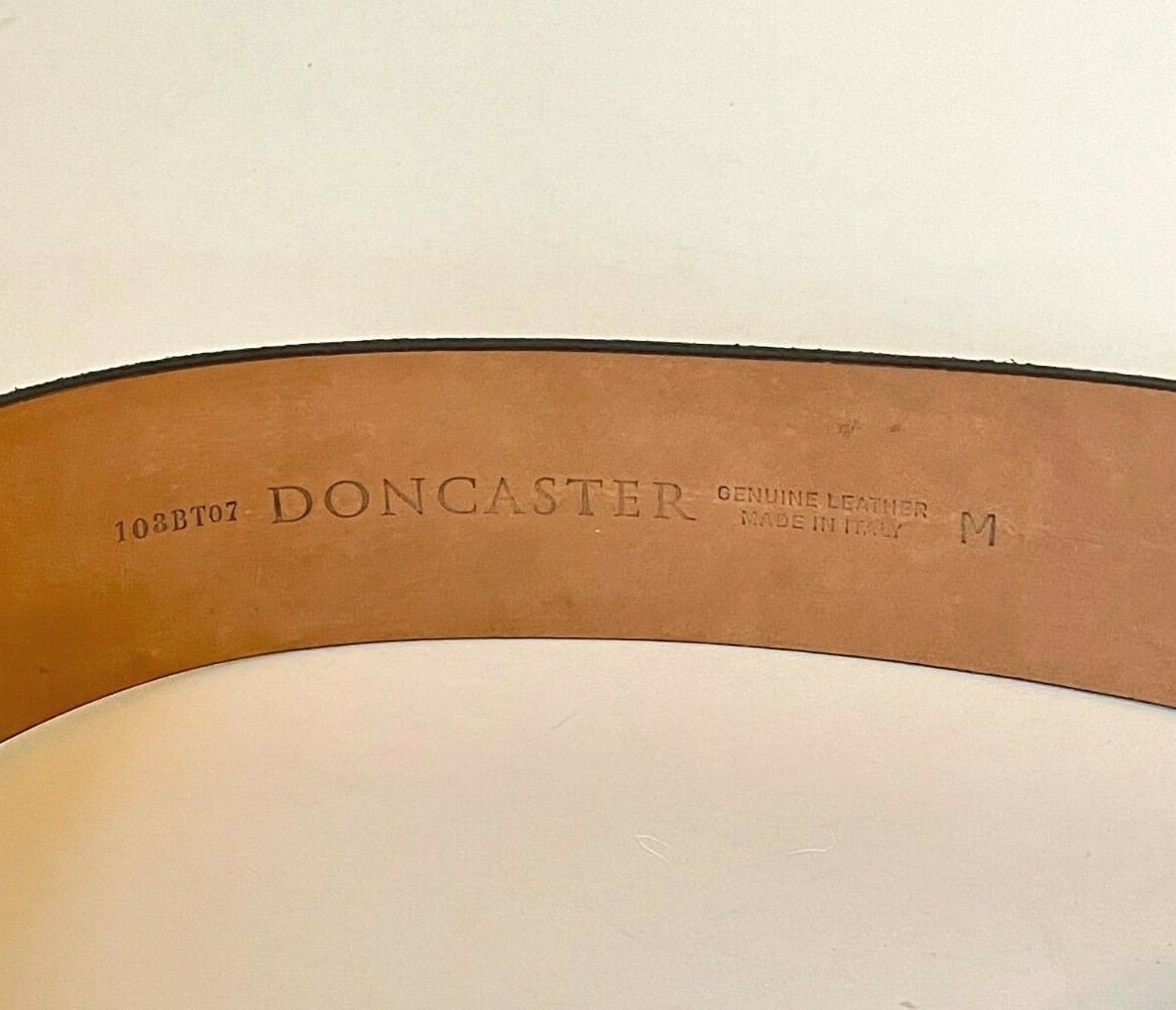 Lot of 2 Doncaster Dark Brown Leather Belts Sz M Made in  display picture 2