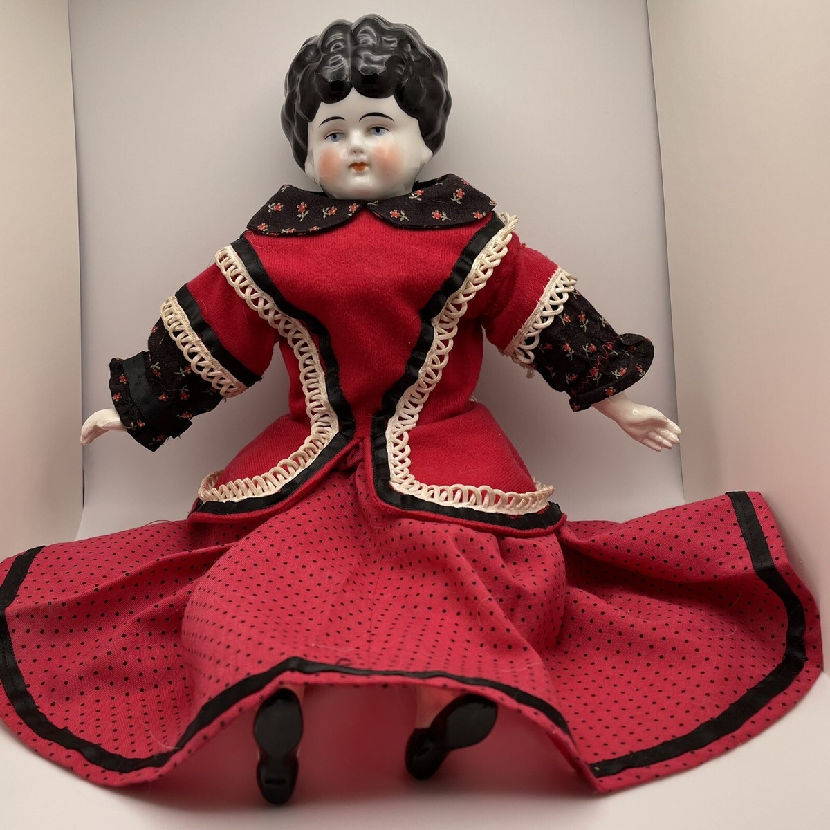 Antique Hertwig Pet Name Bertha Low Brow China Head Doll | eBay